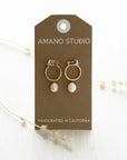 Amano Studio Pearl Hoop Earrings