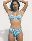 Stone Fox Swim Inca Terrycloth Halter Bikini Top