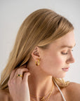 brenda grands jewelry, made in texas, handmade, gold jewelry, womens fashion jewelry, thick gold hoops, hoop earrings, gold earrings, ethical and sustainably made