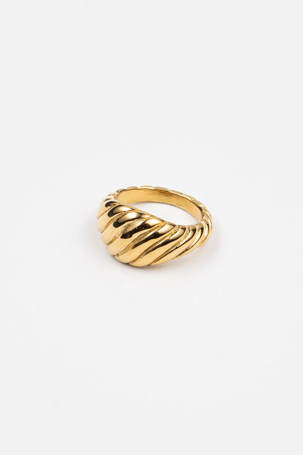 brenda grands jewelry, chunky twisted ring, gold, womens rings, jewelry, handmade in Texas, ethical brand, curate