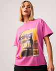 afends, graphic tshirt, tee, hot pink, bubblegum, sustainable, ethical, curate