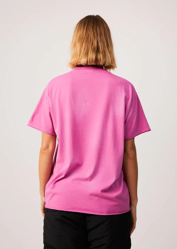 Afends - Boulevard Oversized T-Shirt - Sustainable Apparel M / Bubblegum Pink