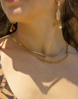 Siizu Alicia Cuban Link Chain Necklace
