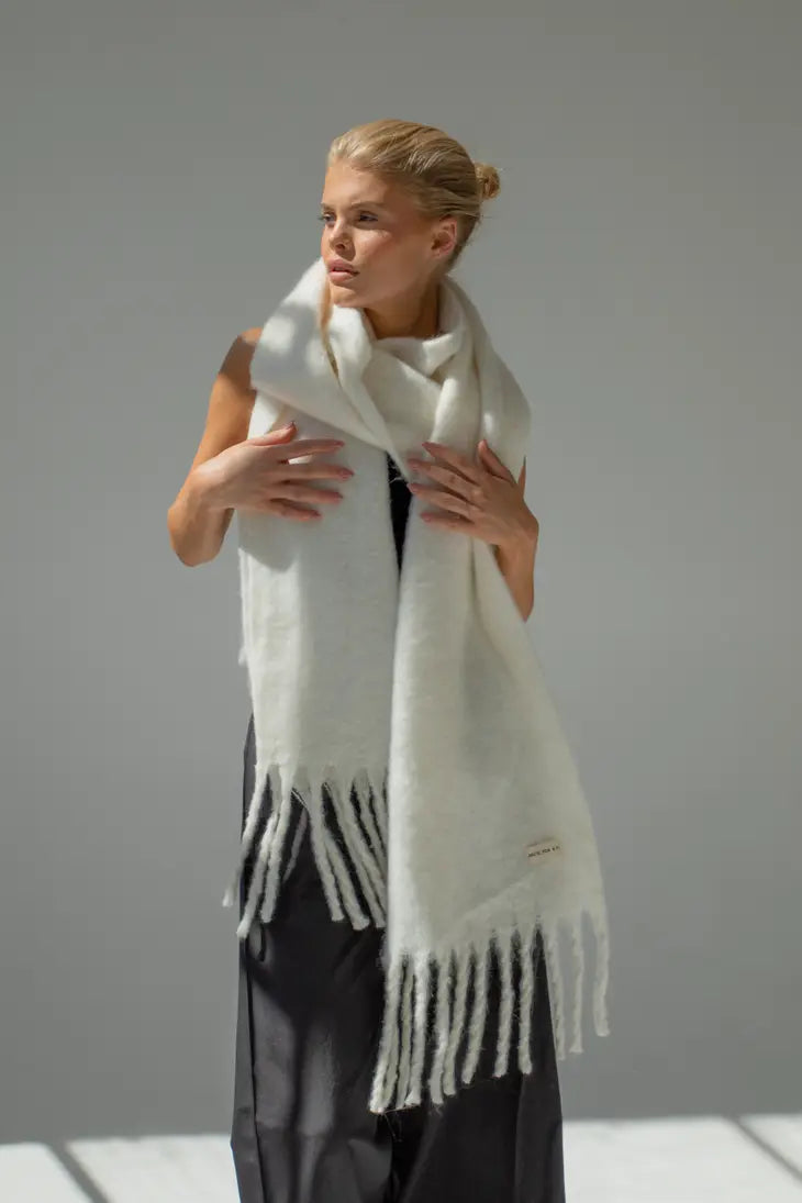 Curate - Arctic Fox & Co. The Reykjavik Scarf - Sustainable Fashion Polar White
