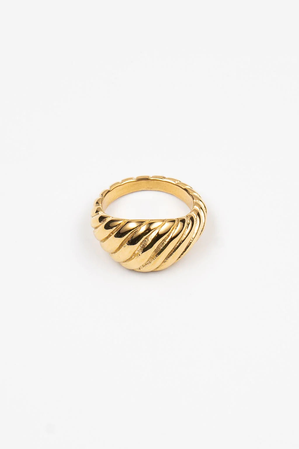 brenda grands jewelry, chunky twisted ring, gold, womens rings, jewelry, handmade in Texas, ethical brand, curate