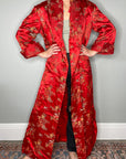 Vintage Red Kimono Robe | Peony Brand | Sizes S-L