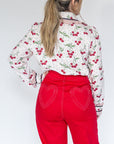 sister jane, cherry tree ruffle blouse, women's blouse, women's clothing, fashion, ethically made, cherry print, curate