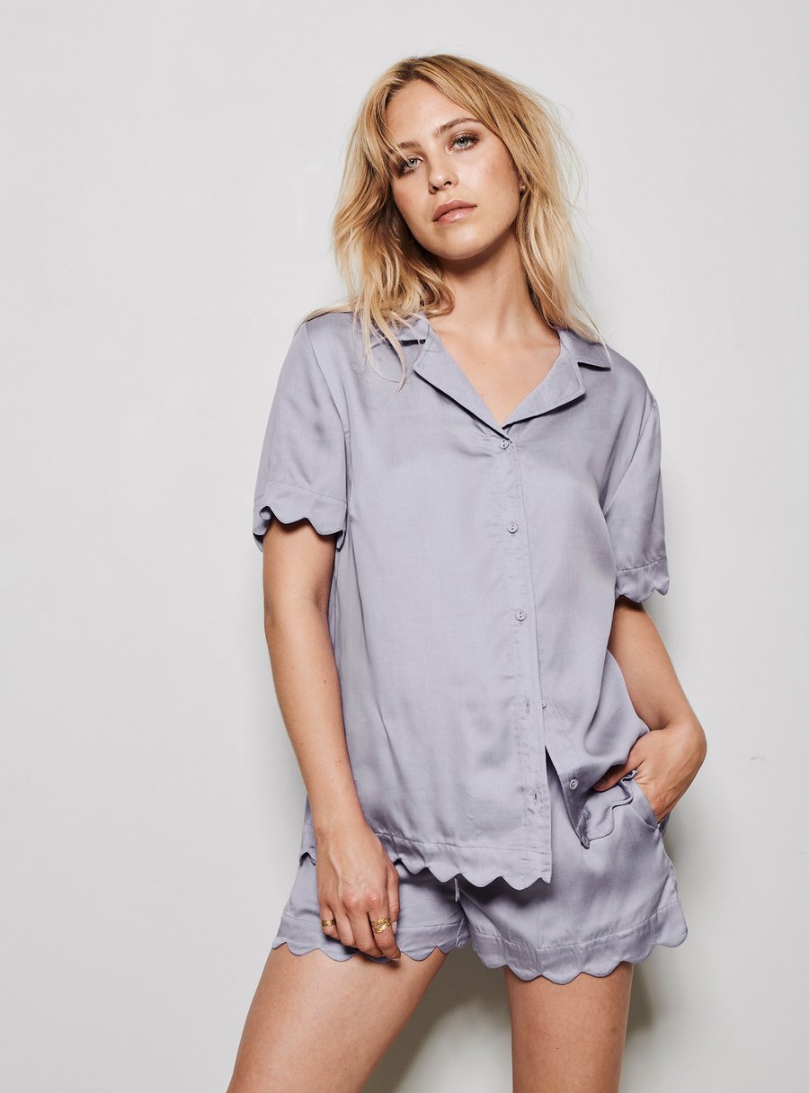 Underprotection Jane Scallop Pajama Shirt (Final Sale)