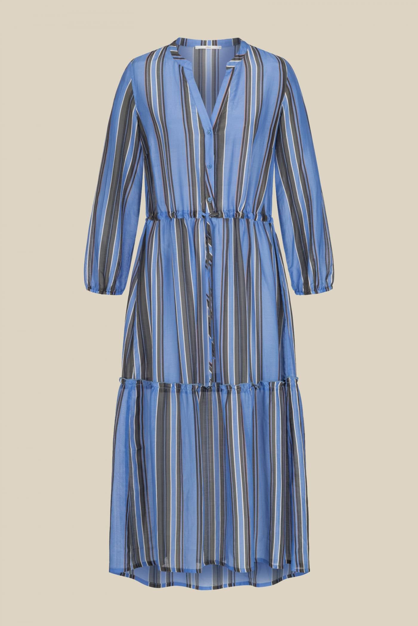 Lanius Striped Midi Dress