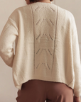 laura laval paris, st. germain cardigan sweater, ivory, offwhite, womens sweater, knitwear, soft, sustainable and ethical, made in france, curate