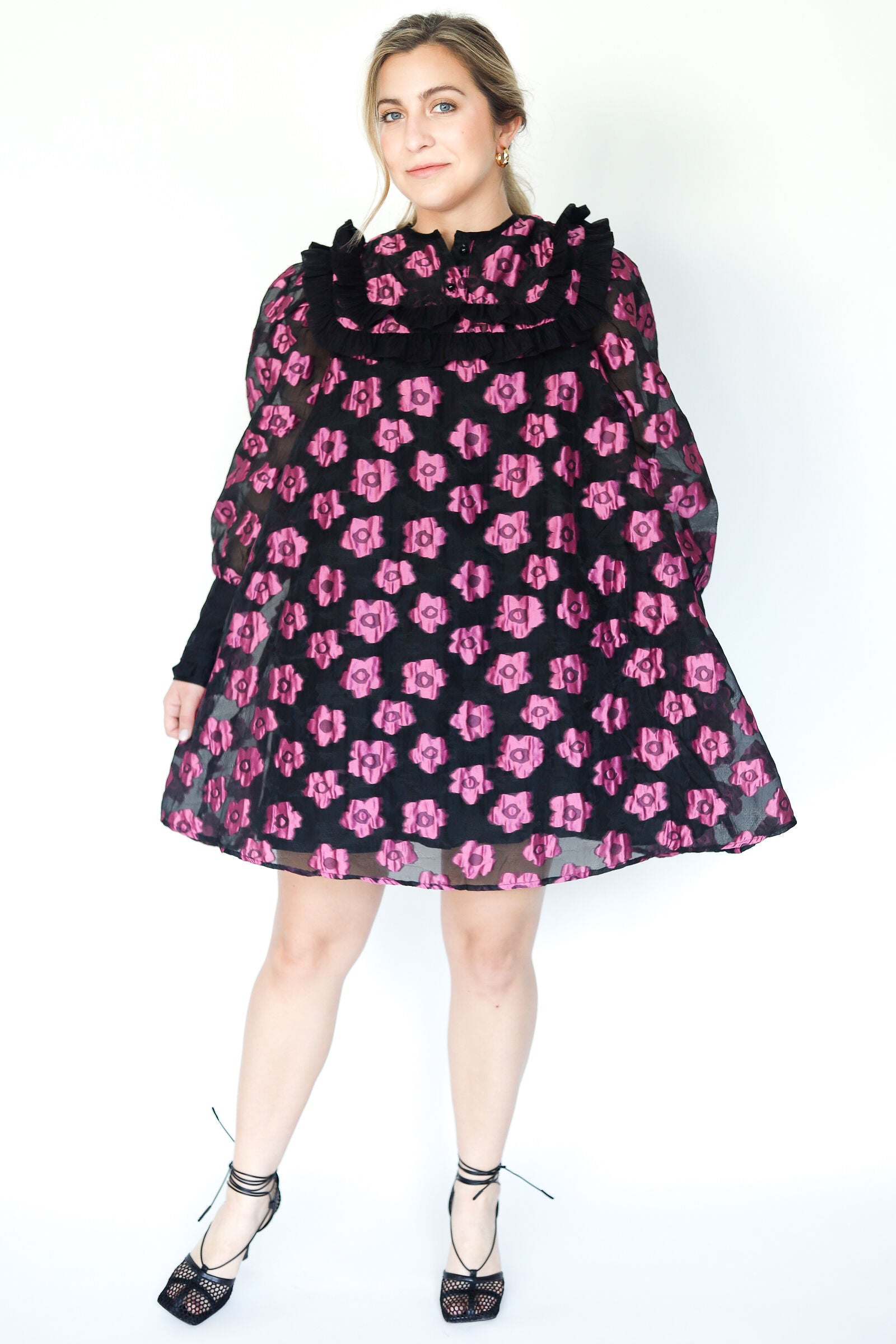 Sister Jane Allegro Jacquard Flower Mini Dress