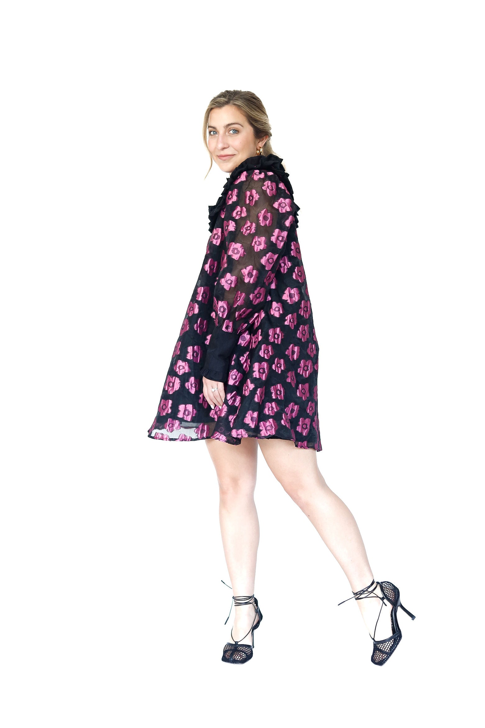 Sister Jane Allegro Jacquard Flower Mini Dress