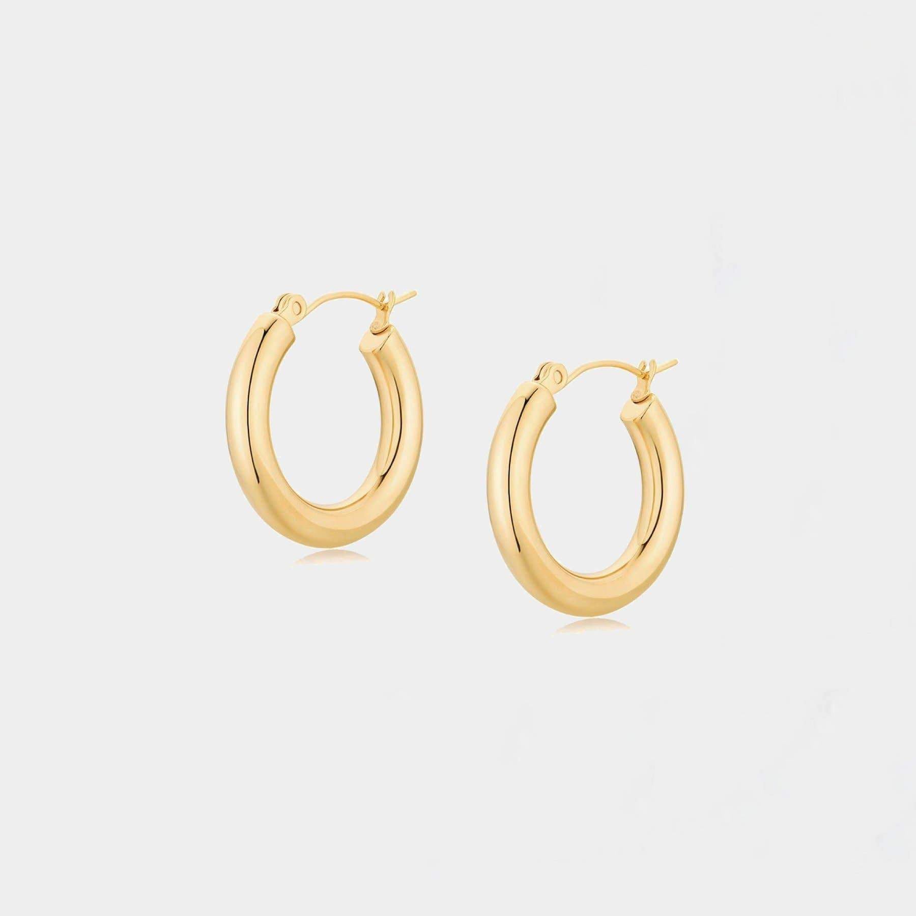 gold hoop earrings, jewelry, accessories, sustainable and ethically made, curate