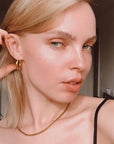 gold hoop earrings, jewelry, accessories, sustainable and ethically made, curate