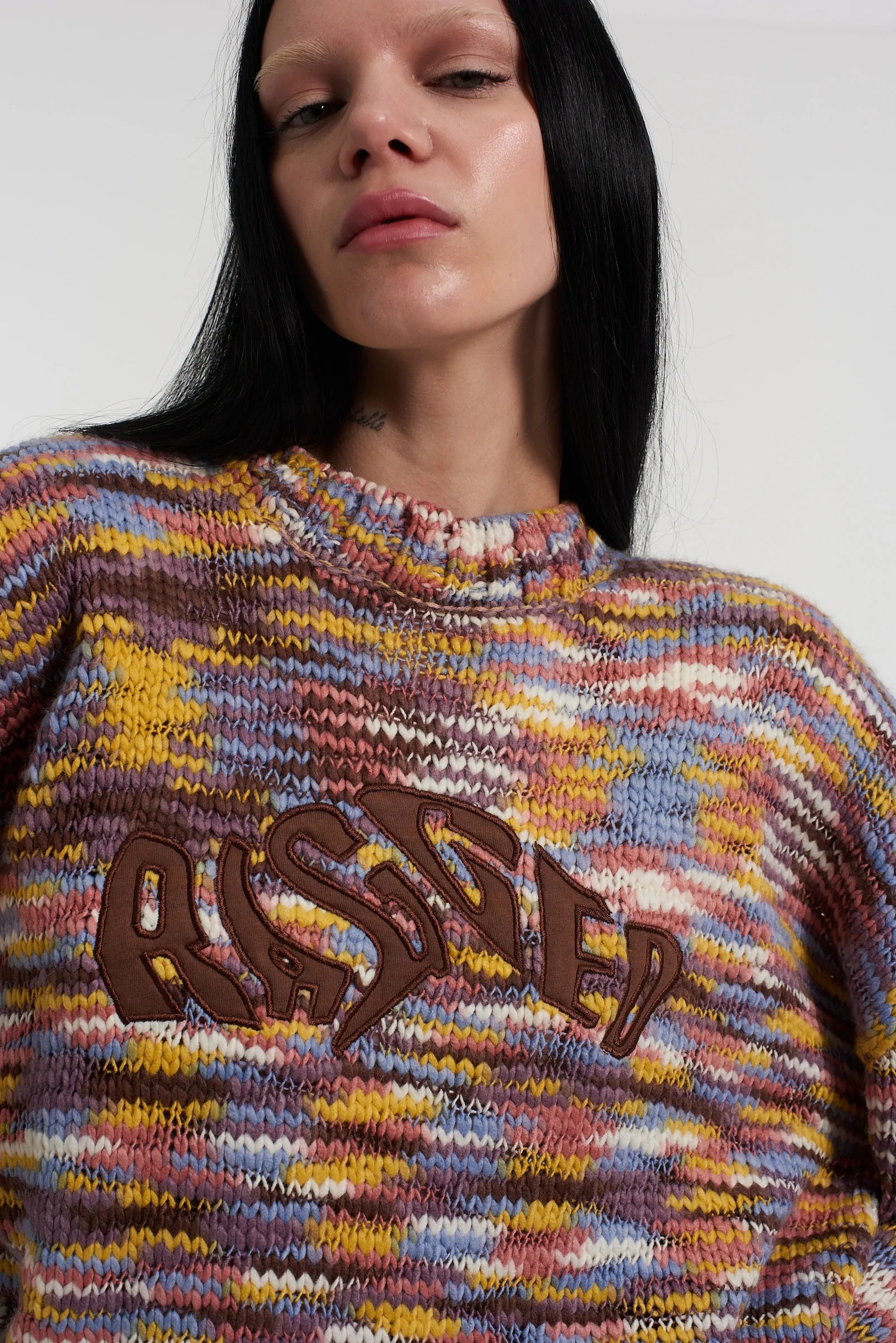 the ragged priest, womens oversized pastel colored knit sweater, sustainable and ethically made, curate