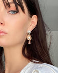 Siizu Bethany Tear Floral Earrings
